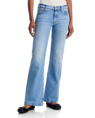 Mother The Jinx Sneak Mid Rise Wide Leg Jeans in Sow Surreal