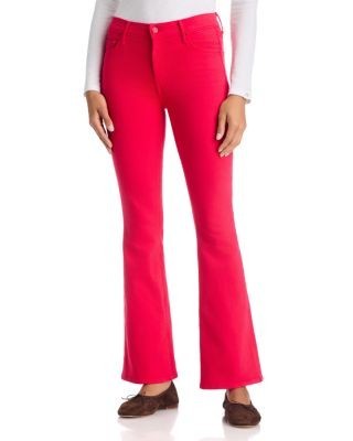 Mother The Weekender Low Rise Flare Jeans in Virtual Pink - Exclusive