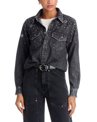 Mother The Honey Cotton Studded Shirt