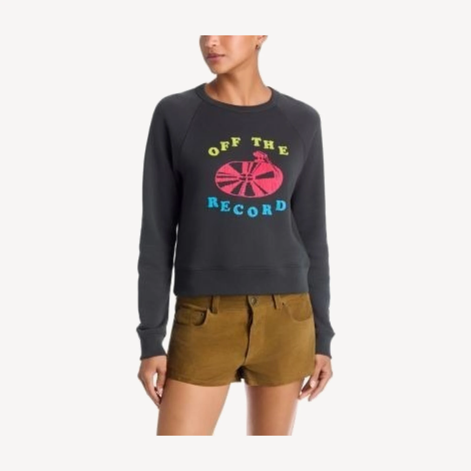 Mother The Itty Concert Cotton Sweatshirt