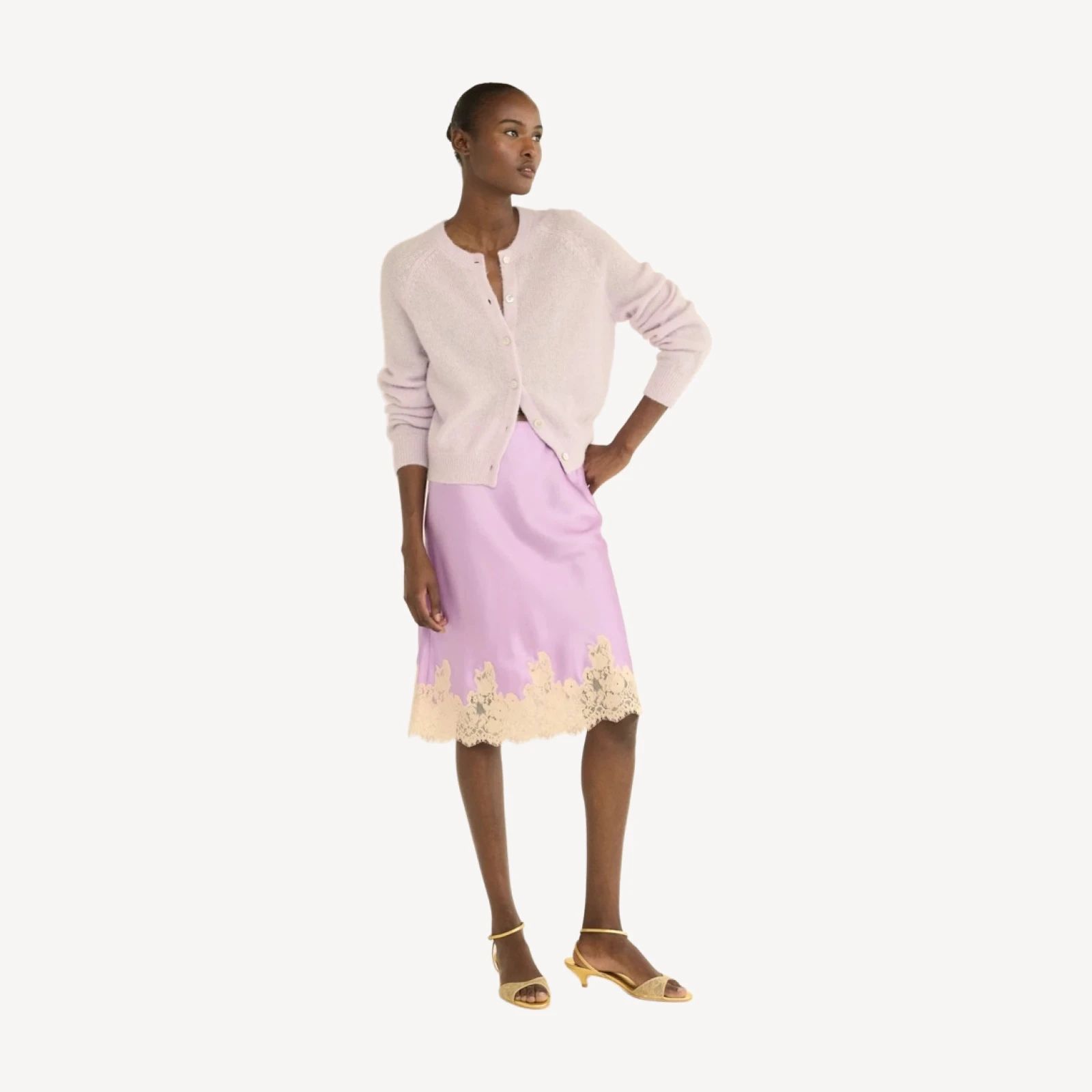 PETRA CARDIGAN -- VIOLET THISTLE