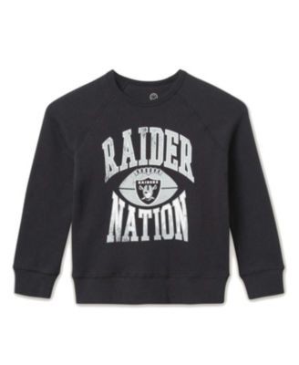 Junk Food Clothing Unisex Nfl Las Vegas Raiders Hot Route Raglan Fleece - Little Kid, Big Kid