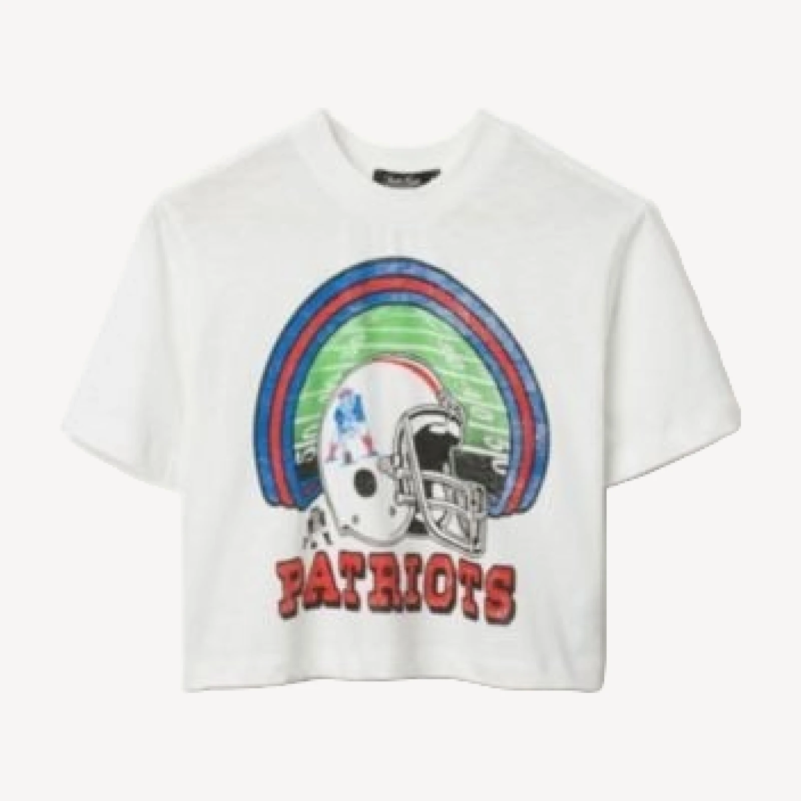Junk Food Clothing Women's Nfl New England Patriots Game Time Mock Neck Crop Tee