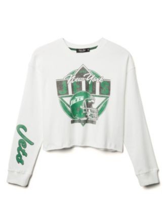 Junk Food Clothing Women's Nfl New York Giants Helmet Crop Fleece