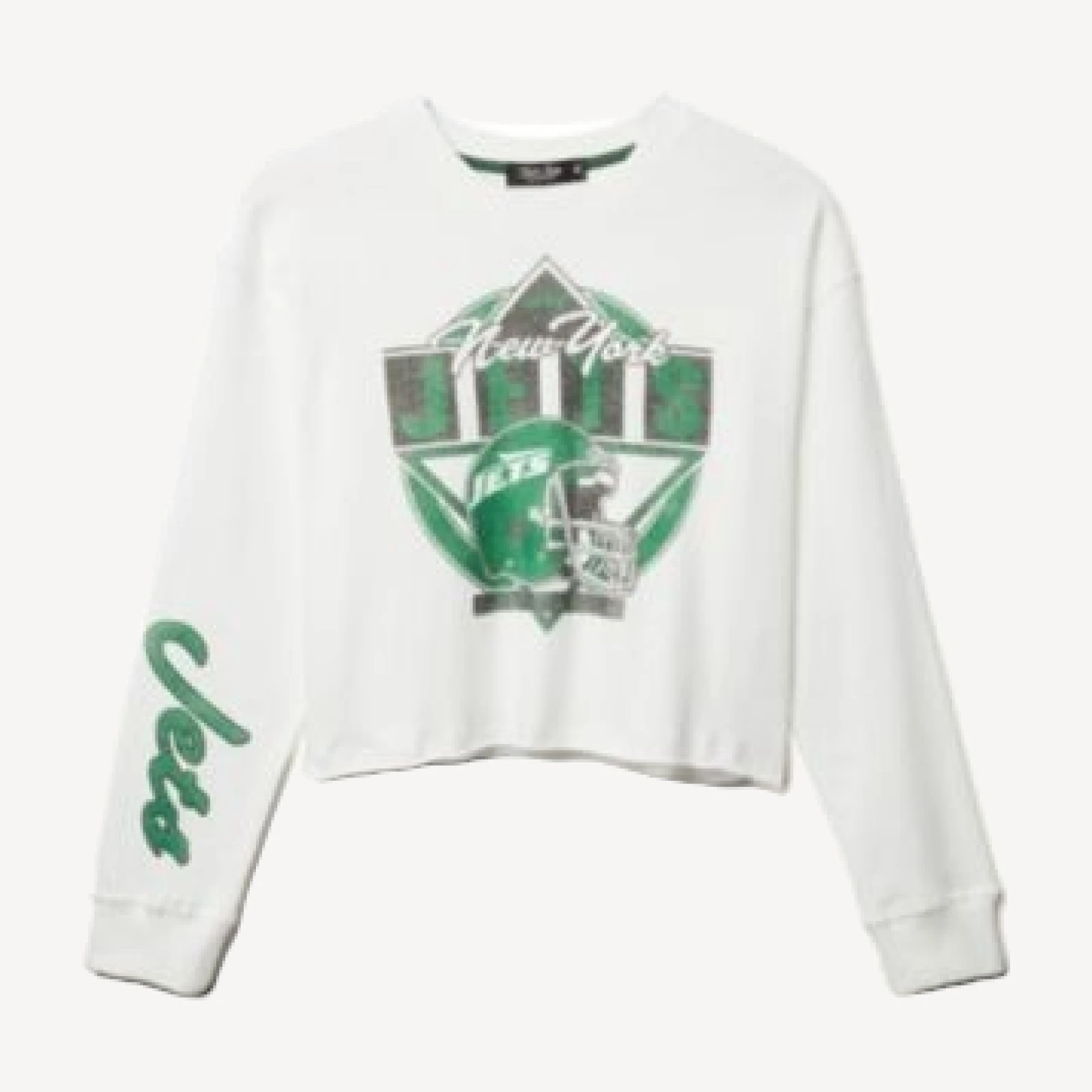 Junk Food Clothing Women's Nfl New York Giants Helmet Crop Fleece