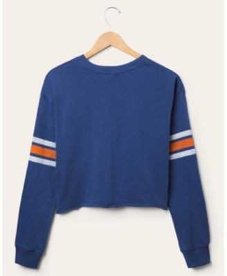 Junk Food Clothing Women's Nfl Chicago Bears Retro Crop Fleece