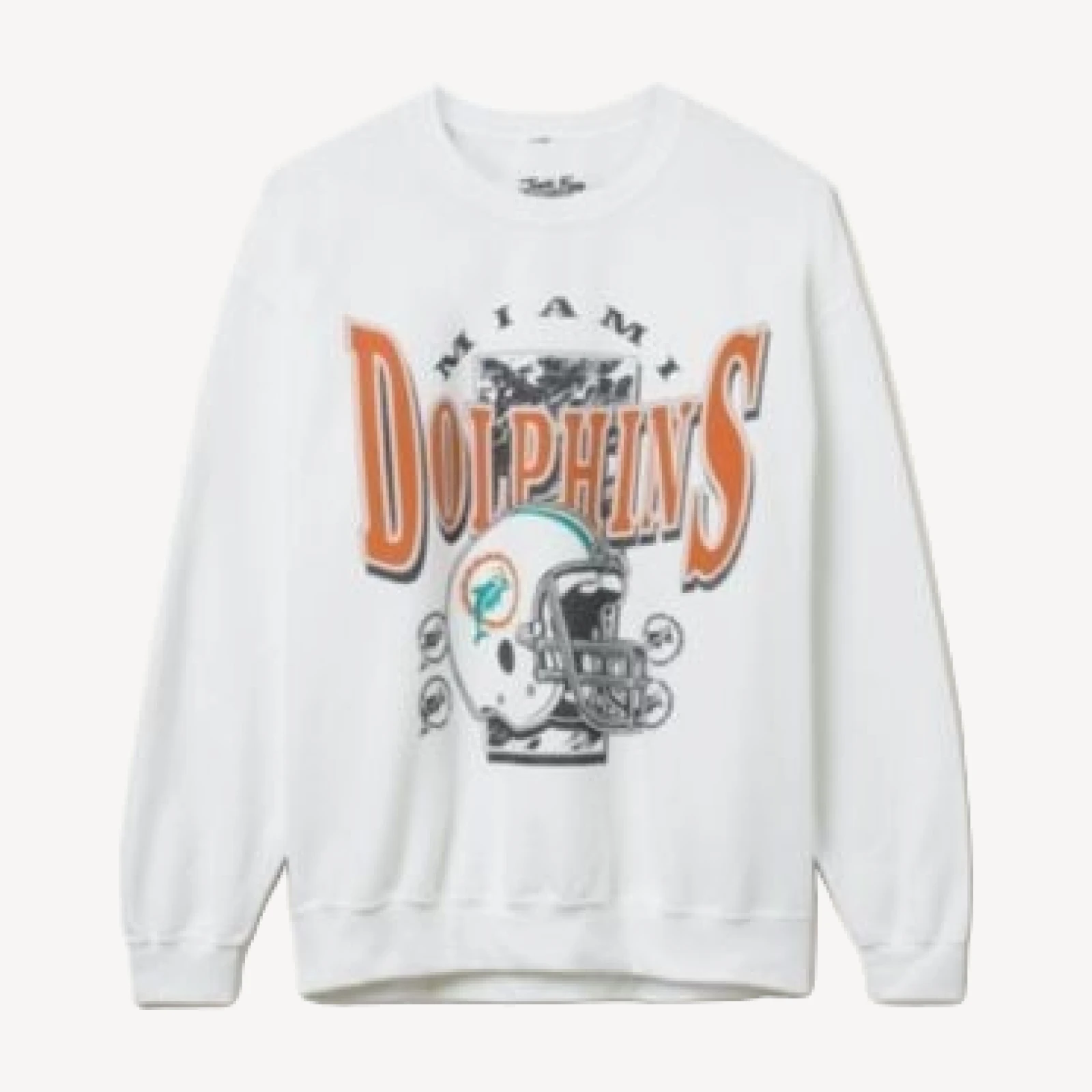 Junk Food Clothing Unisex Nfl Miami Dolphins Conversion Flea Market Crew Fleece