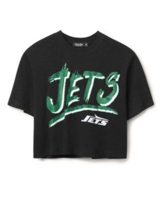 Junk Food Clothing Women's Nfl New York Jets Thrill Mock Neck Crop Tee