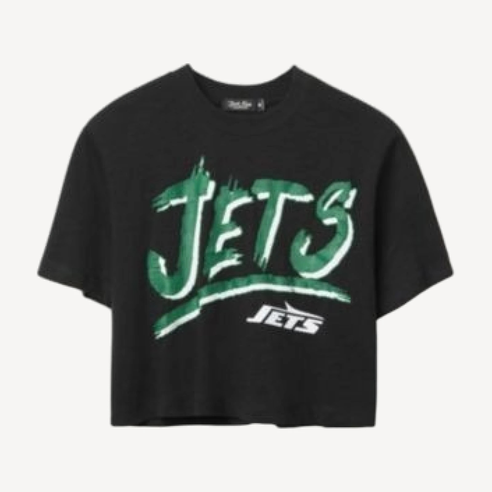 Junk Food Clothing Women's Nfl New York Jets Thrill Mock Neck Crop Tee