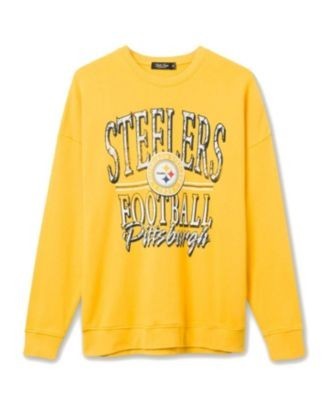 Junk Food Clothing Unisex Nfl Pittsburgh Steelers Lateral Crew Fleece