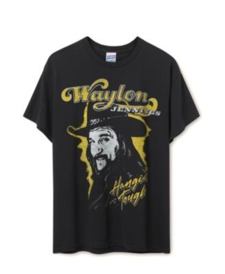 Junk Food Clothing Unisex Waylon Jennings Hangin' Tough Flea Market Tee