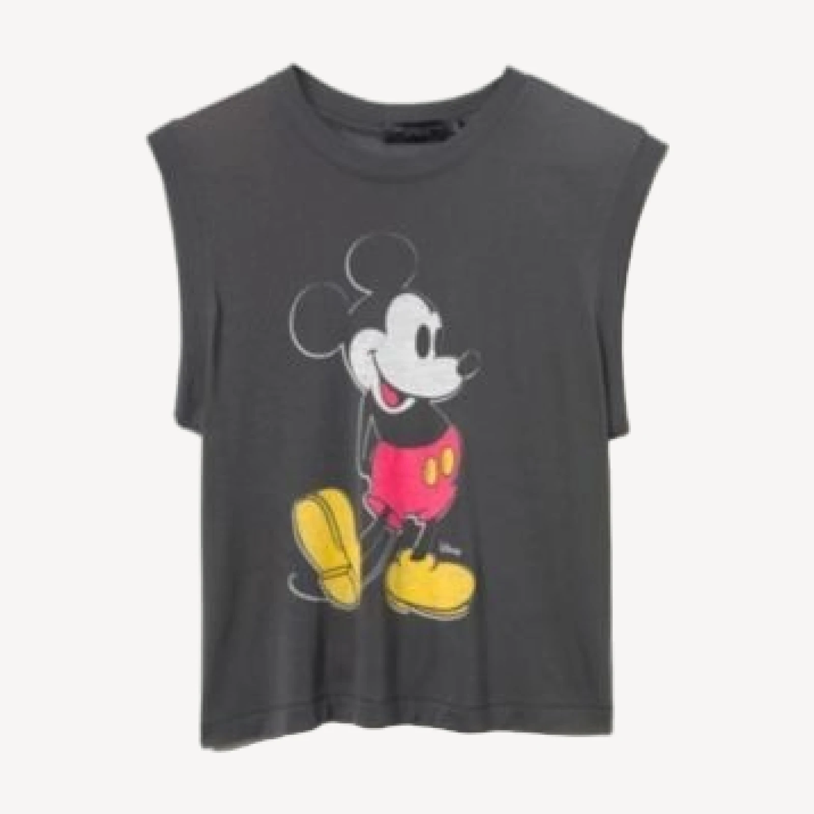 Junk Food Clothing Women's Classic Mickey Vintage-Like Tissue Tank