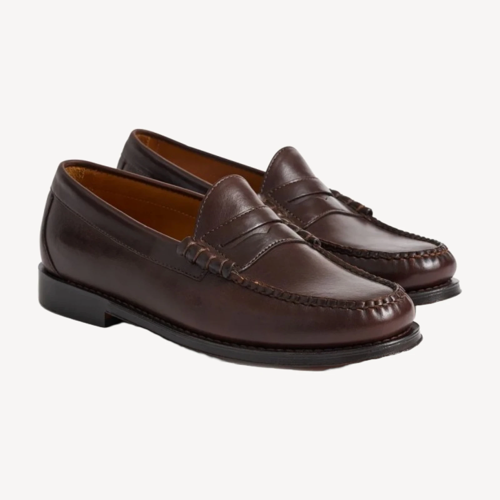 Brown Leather G.H.BASS X Buck Mason Larson Loafer
