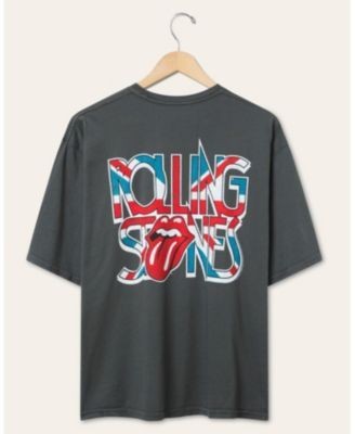 Junk Food Clothing Unisex The Rolling Stones Uk Flag Oversized Tee