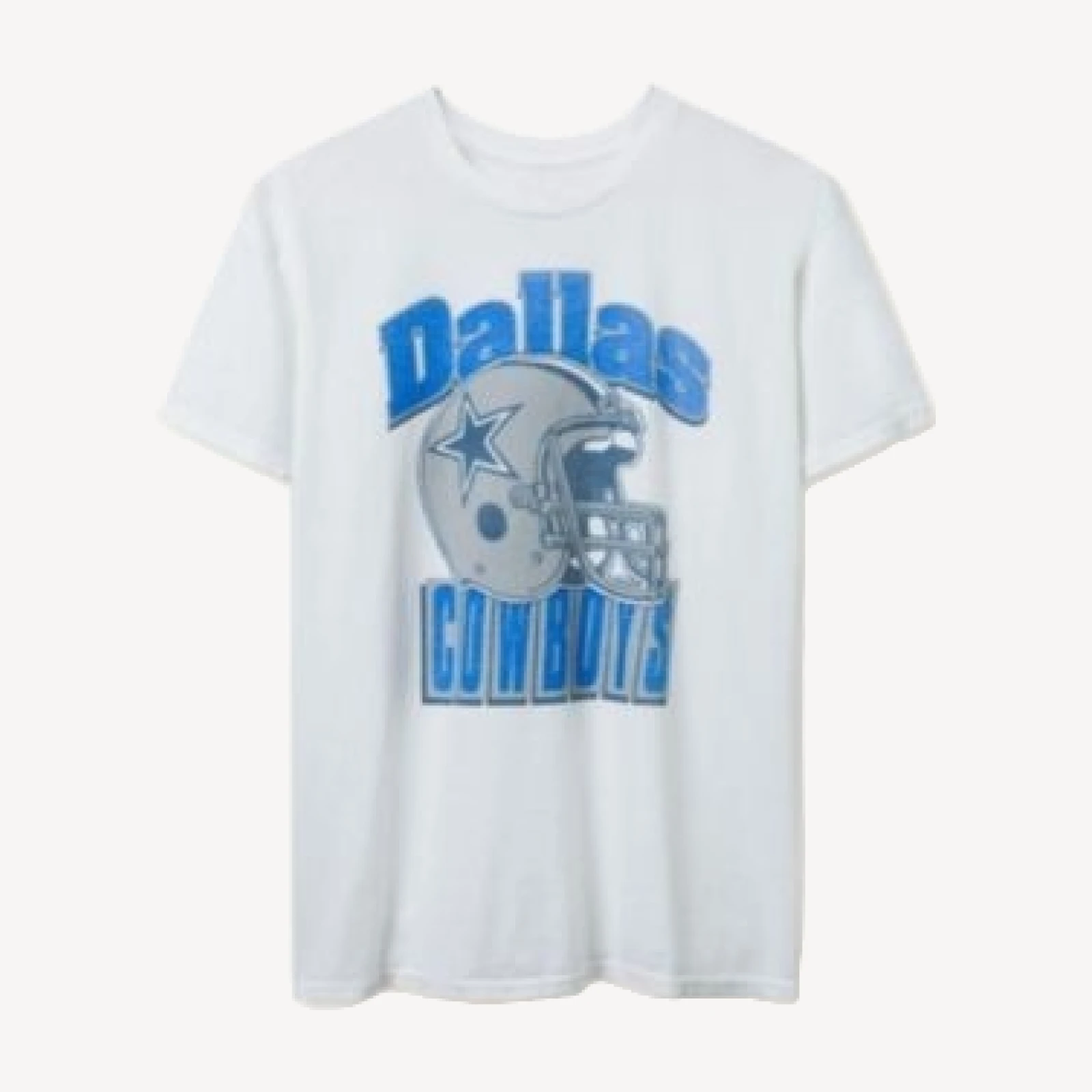 Junk Food Clothing Unisex Nfl Dallas Cowboys Throwback Helmet Flea Market Tee