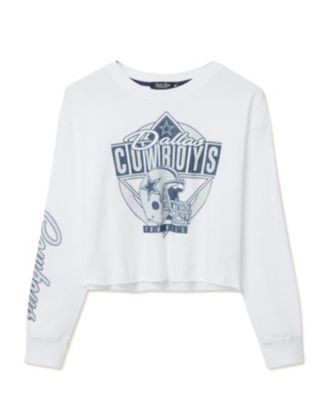 Junk Food Clothing Women's Nfl Dallas Cowboys Helmet Crop Fleece