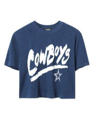 Junk Food Clothing Women's Nfl Dallas Cowboys Thrill Mock Neck Crop Tee