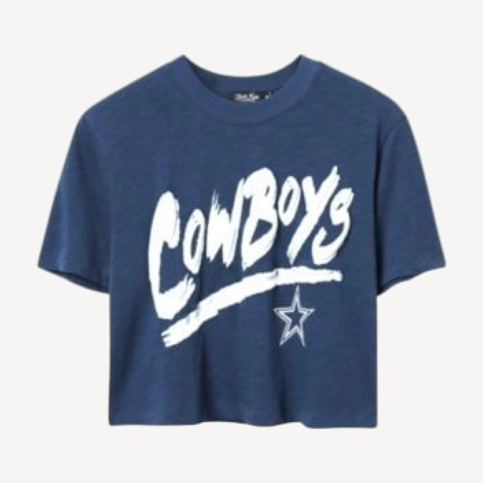 Junk Food Clothing Women's Nfl Dallas Cowboys Thrill Mock Neck Crop Tee