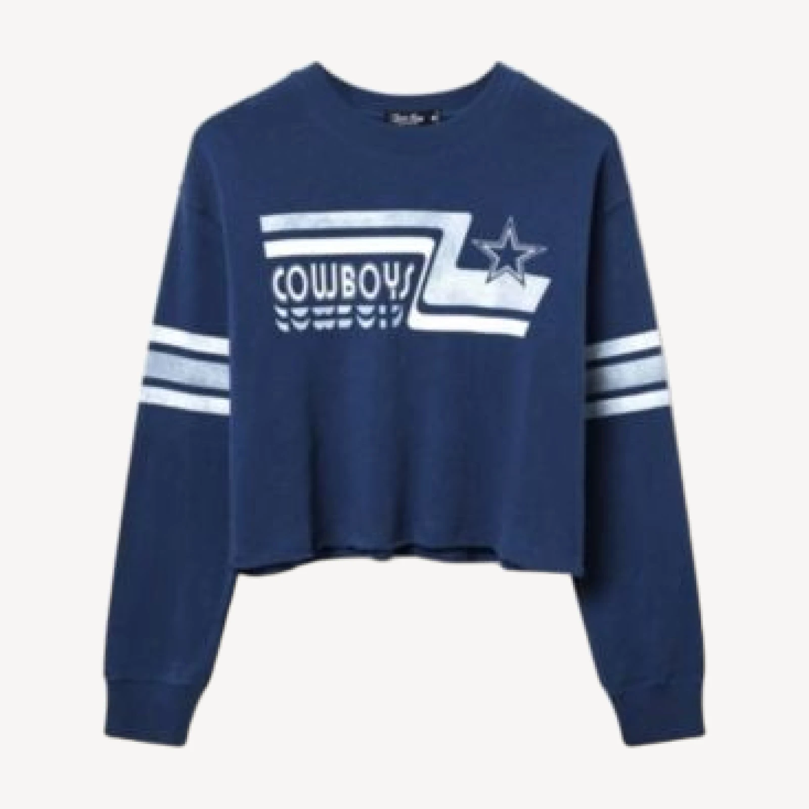Junk Food Clothing Women's Nfl Dallas Cowboys Retro Crop Fleece