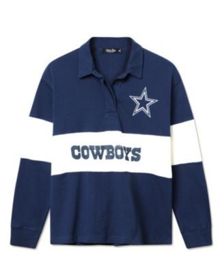 Junk Food Clothing Women's Nfl Dallas Cowboys Rugby Long Sleeve Sweater