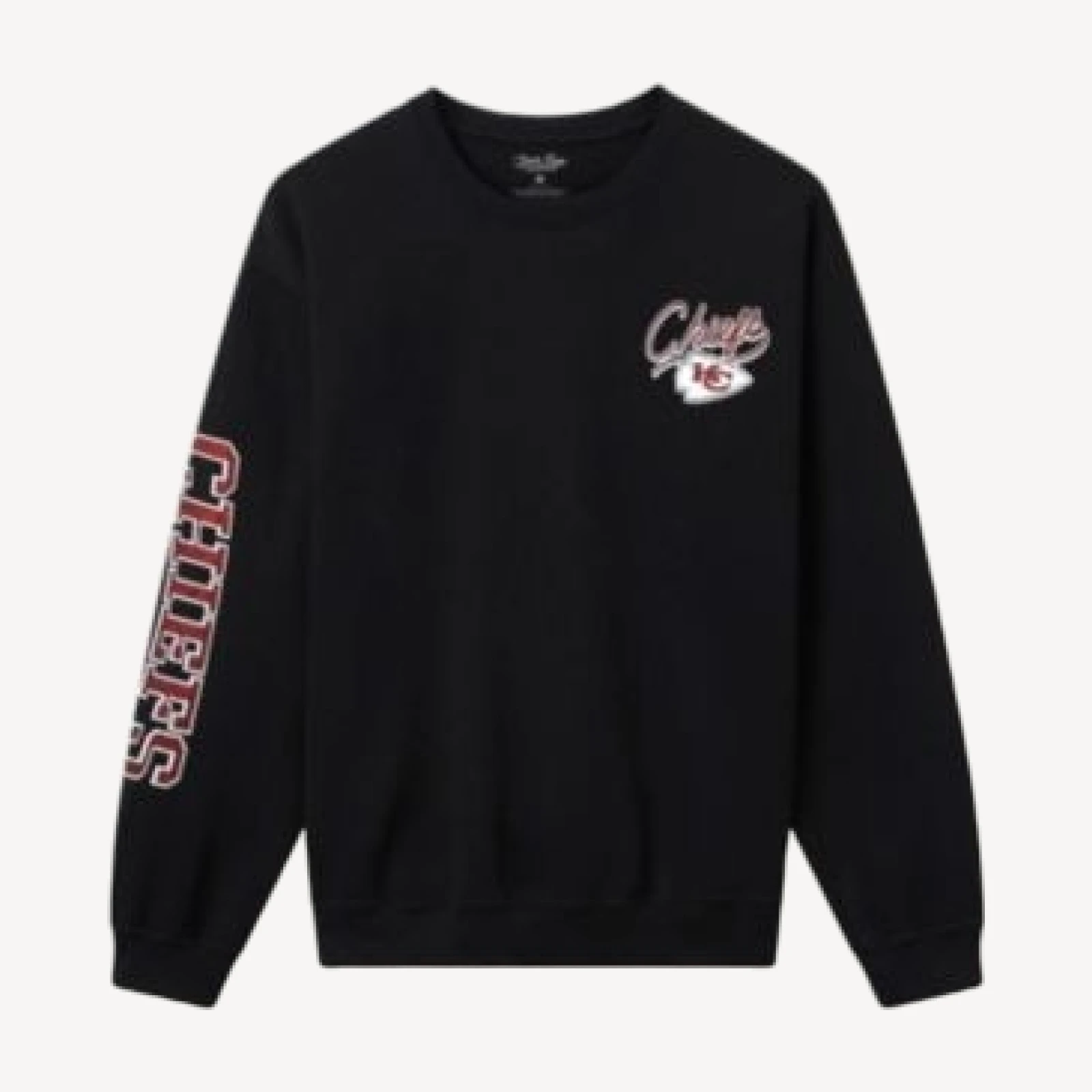 Junk Food Clothing Unisex Nfl Kansas City Chiefs Glitter Flea Market Crew Fleece