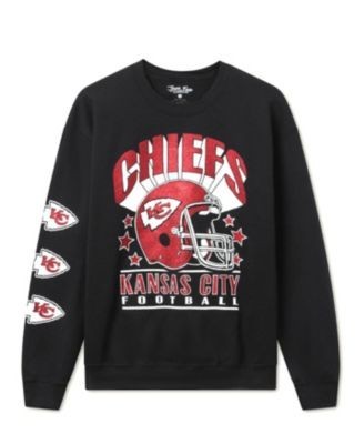 Junk Food Clothing Unisex Nfl Kansas City Chiefs Glitter Helmet Flea Market Crew Fleece