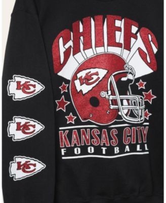 Junk Food Clothing Unisex Nfl Kansas City Chiefs Glitter Helmet Flea Market Crew Fleece