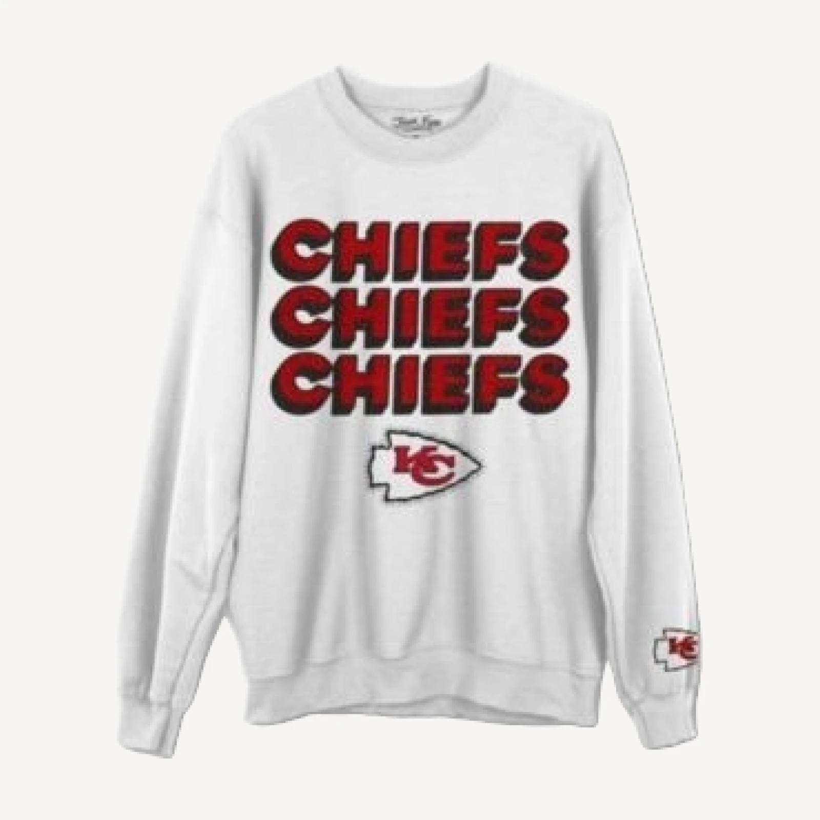 Junk Food Clothing Unisex Nfl Kansas City Chiefs Repeat Bling Flea Market Crew Fleece