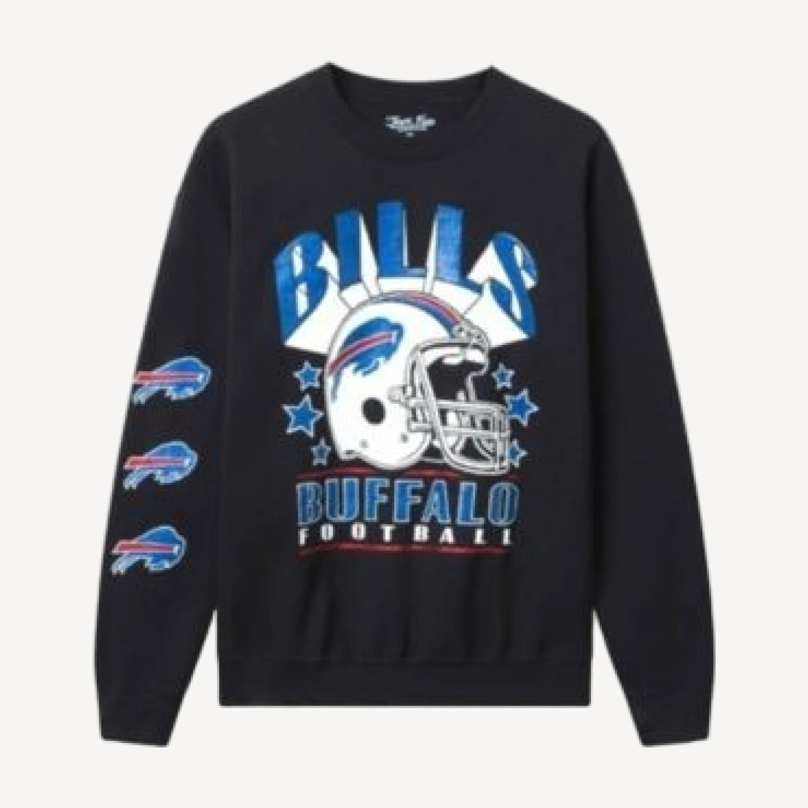 Junk Food Clothing Unisex Nfl Buffalo Bills Glitter Helmet Flea Market Crew Fleece