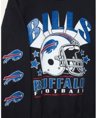 Junk Food Clothing Unisex Nfl Buffalo Bills Glitter Helmet Flea Market Crew Fleece