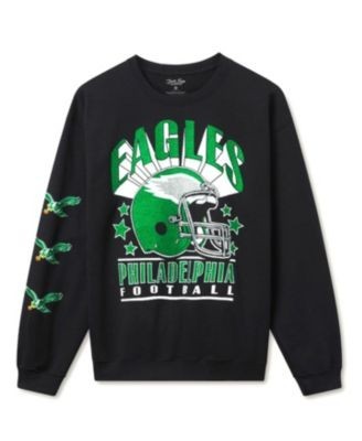 Junk Food Clothing Unisex Nfl Philadelphia Eagles Glitter Helmet Flea Market Crew Fleece