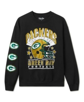 Junk Food Clothing Unisex Nfl Green Bay Packers Glitter Helmet Flea Market Crew Fleece