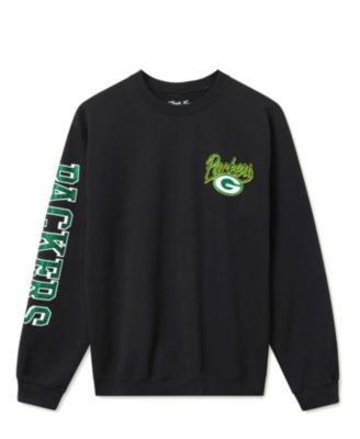 Junk Food Clothing Unisex Nfl Green Bay Packers Glitter Flea Market Crew Fleece Sweatshirt