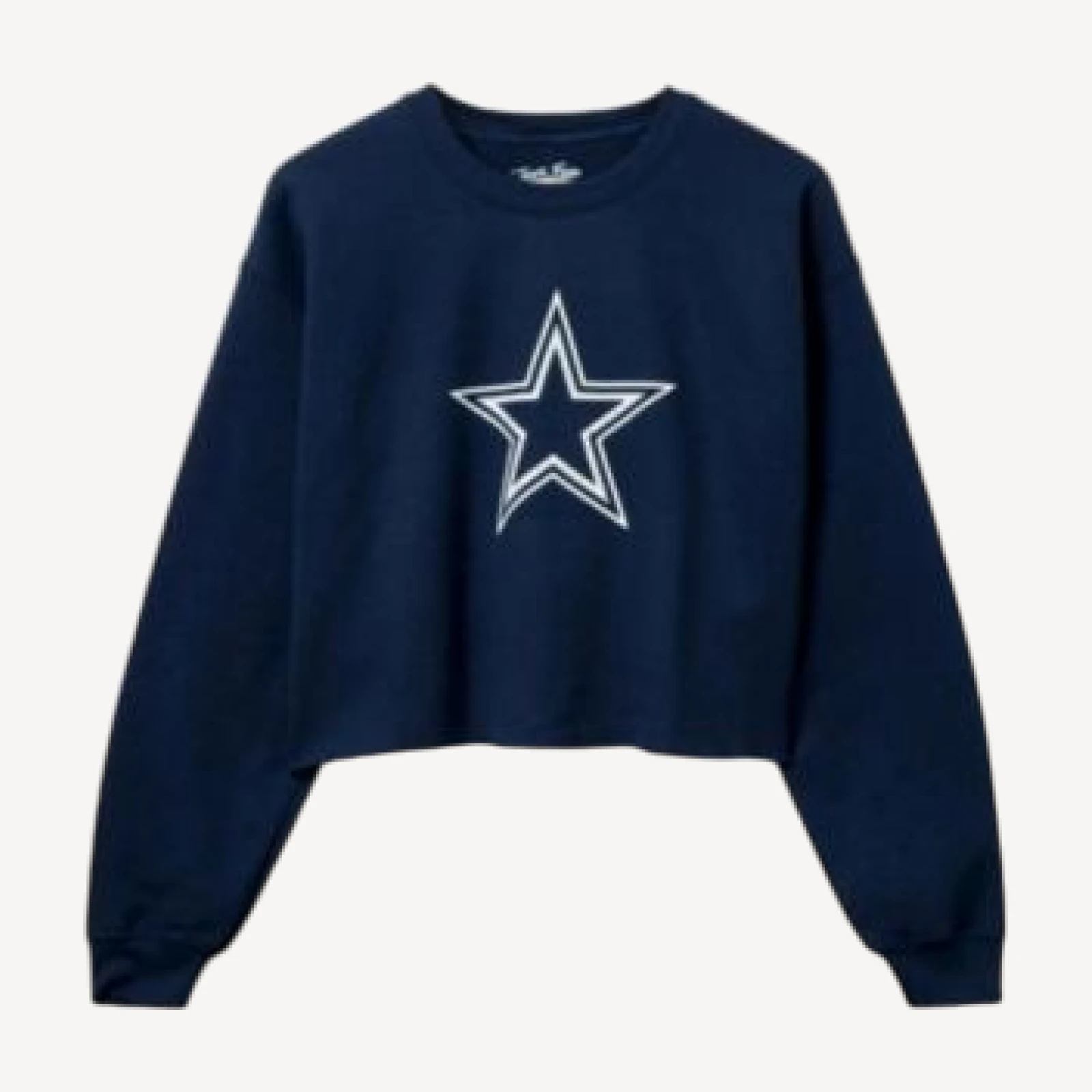 Junk Food Clothing Women's Nfl Dallas Cowboys Bling Flea Market Crop Fleece
