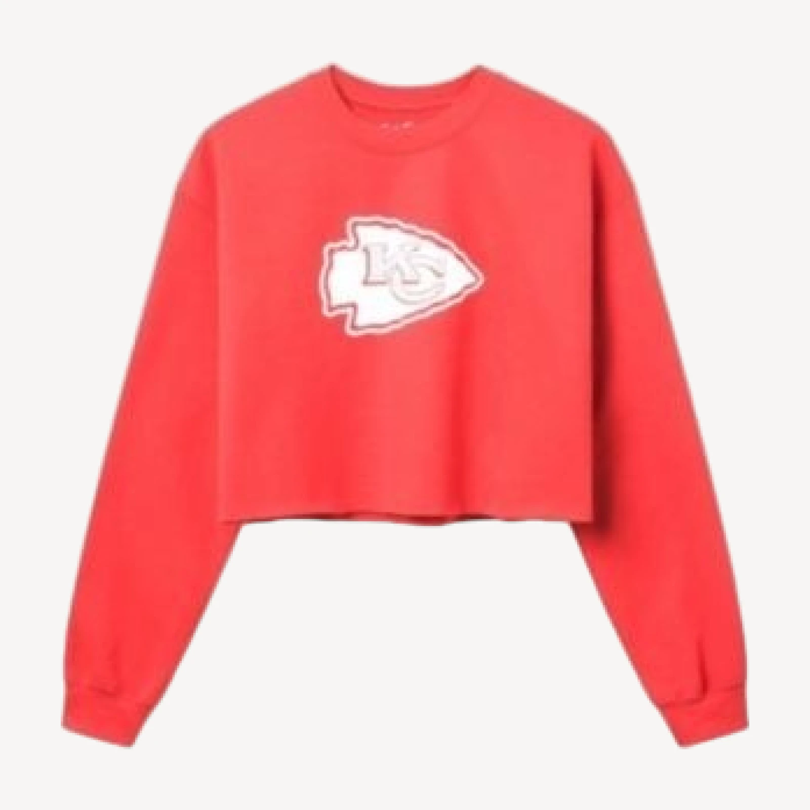 Junk Food Clothing Women's Nfl Kansas City Chiefs Bling Flea Market Crop Fleece