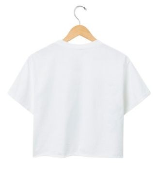 Junk Food Clothing Women's Nfl Buffalo Bills Repeat Glitter Flea Market Crop Tee
