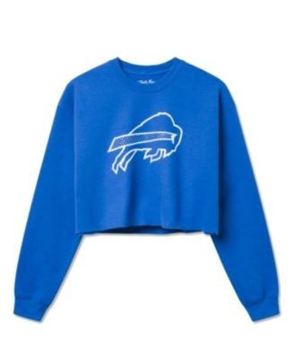 Junk Food Clothing Women's Nfl Buffalo Bills Bling Flea Market Crop Fleece