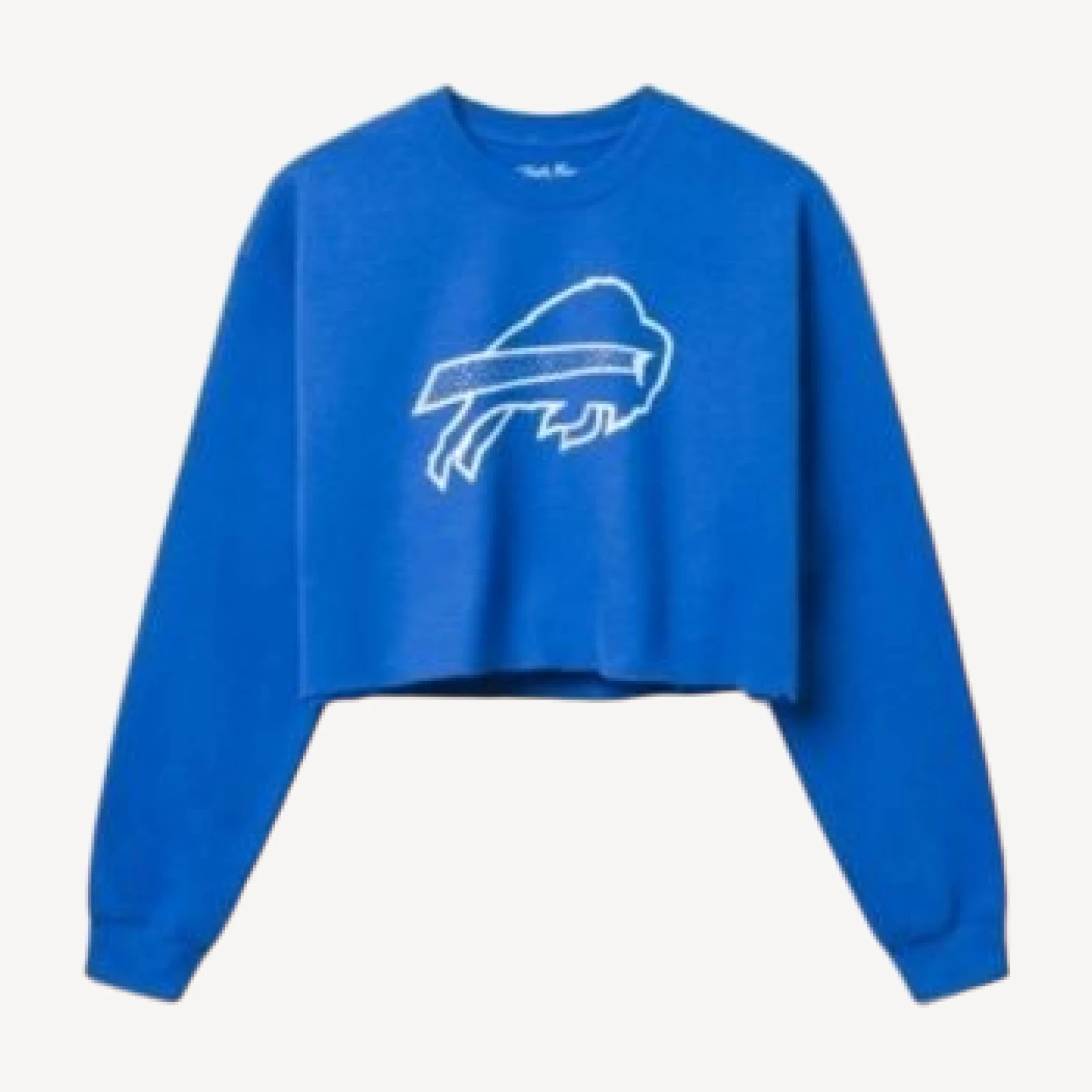 Junk Food Clothing Women's Nfl Buffalo Bills Bling Flea Market Crop Fleece