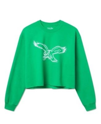 Junk Food Clothing Women's Nfl Philadelphia Eagles Bling Flea Market Crop Fleece