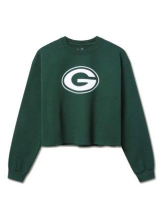 Junk Food Clothing Women's Nfl Green Bay Packers Bling Flea Market Crop Fleece