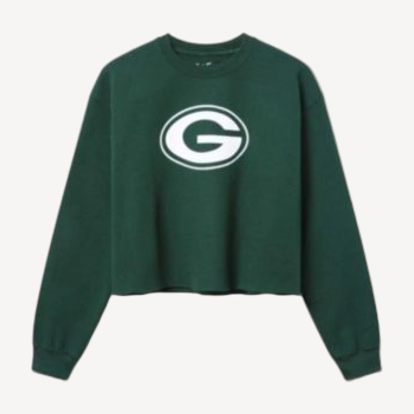 Junk Food Clothing Women's Nfl Green Bay Packers Bling Flea Market Crop Fleece