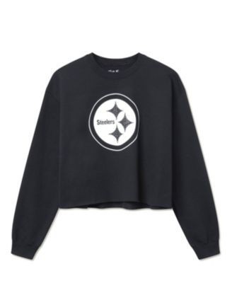 Junk Food Clothing Women's Nfl Pittsburgh Steelers Bling Flea Market Crop Fleece