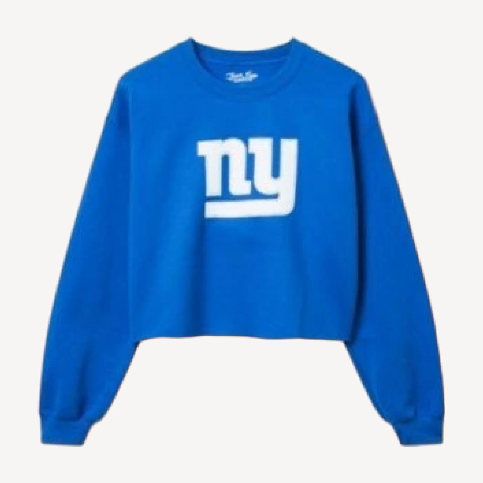 Junk Food Clothing Women's Nfl New York Giants Bling Flea Market Crop Fleece