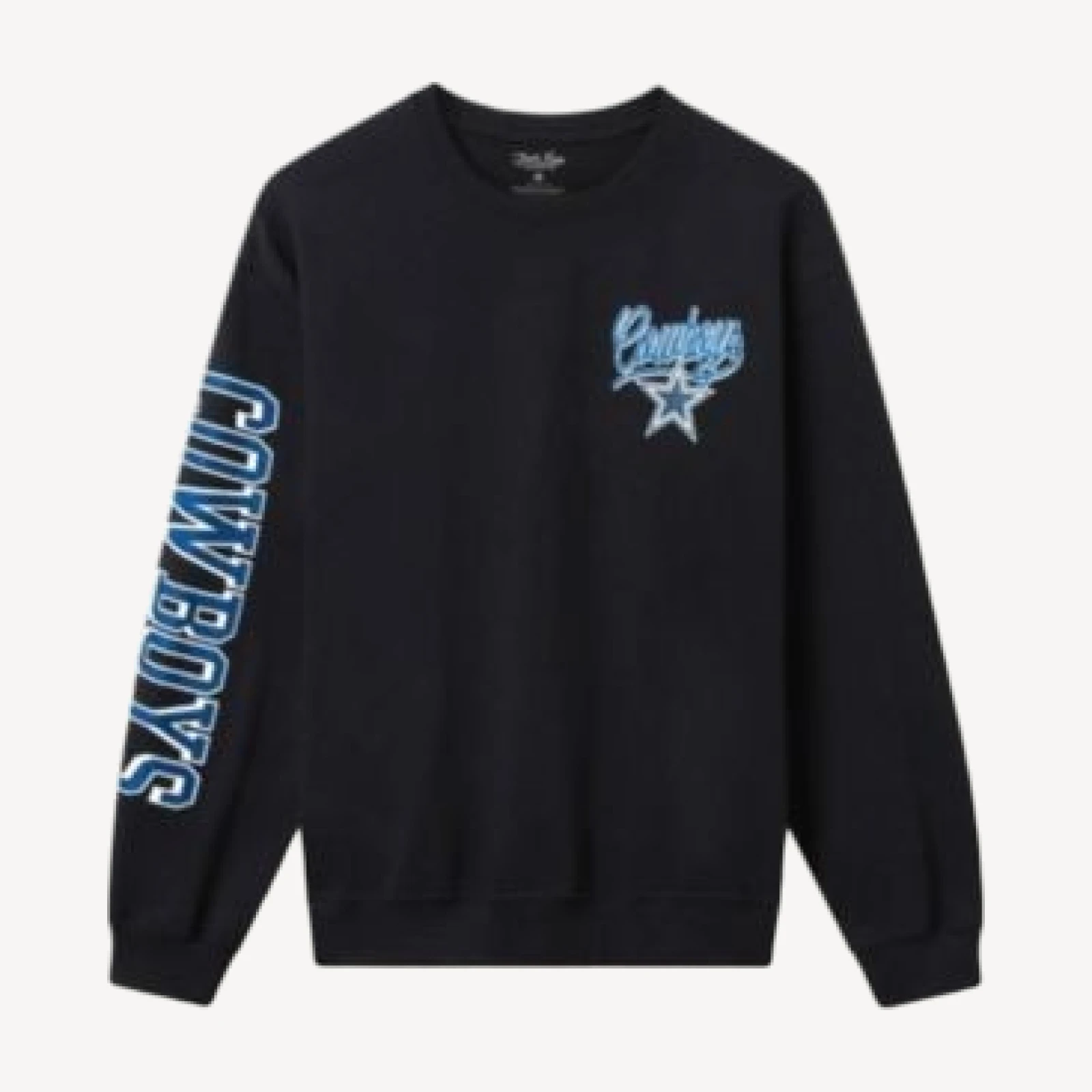Junk Food Clothing Unisex Nfl Dallas Cowboys Glitter Flea Market Crew Fleece
