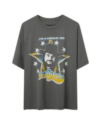 Junk Food Clothing Unisex Waylon Jennings I'm a Ramblin' Man Oversized Tee