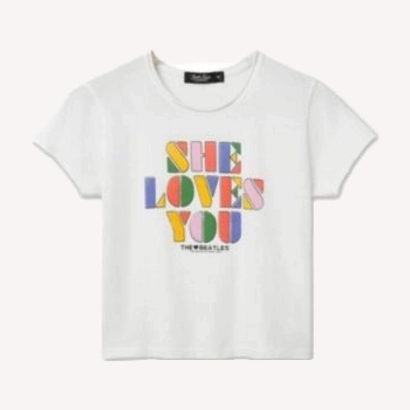 Junk Food Clothing Women's The Beatles She Loves You Vintage Baby Tee