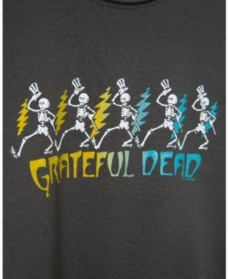 Junk Food Clothing Women's Grateful Dead Dancing Skeletons Vintage Baby Tee