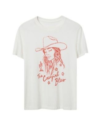 Junk Food Clothing Women's The Cowgirl Blues Vintage Tissue Tee