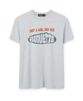 Junk Food Clothing Women's Just a Girl and Her Baguette Vintage Tee