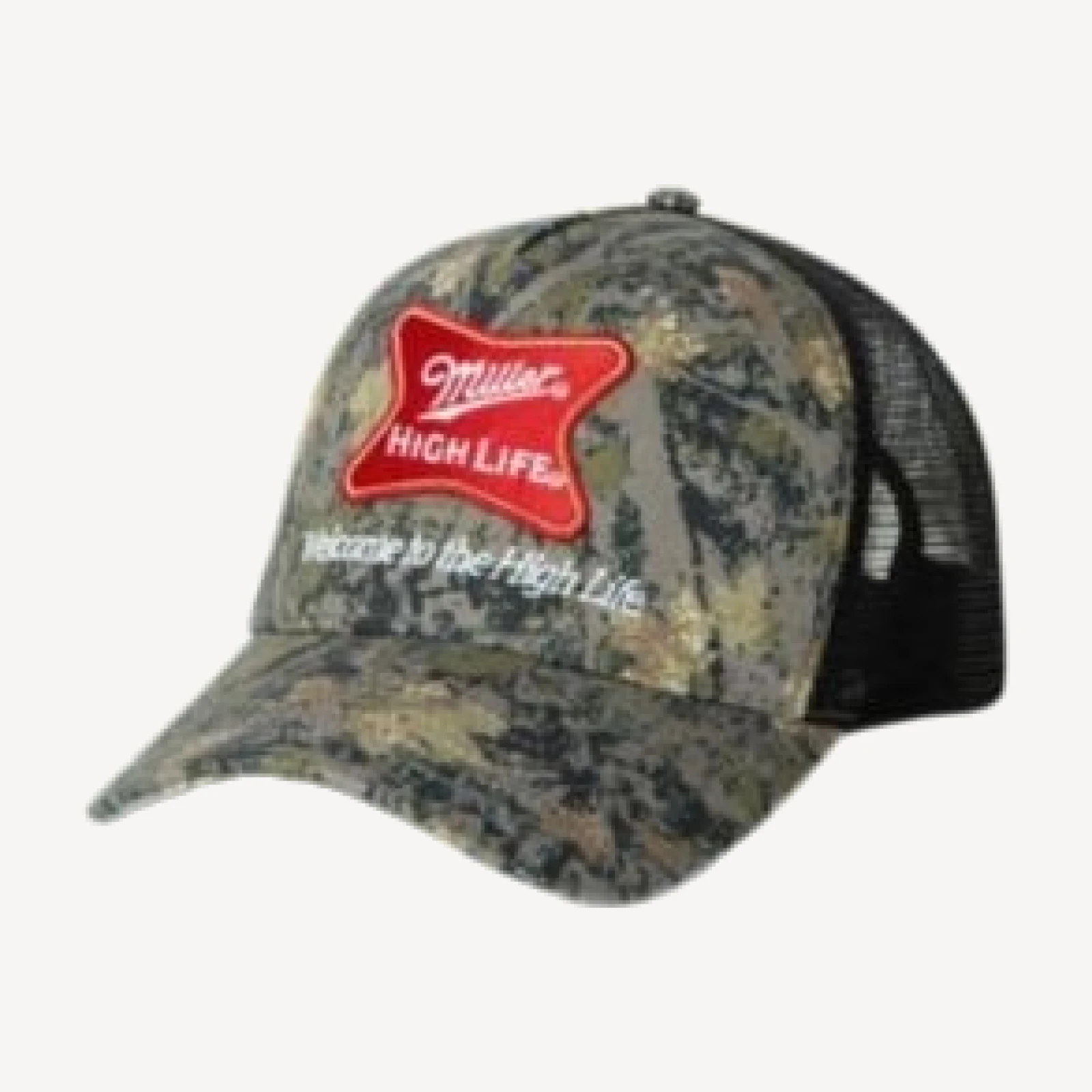 Junk Food Clothing Miller High Life Camo Trucker Hat